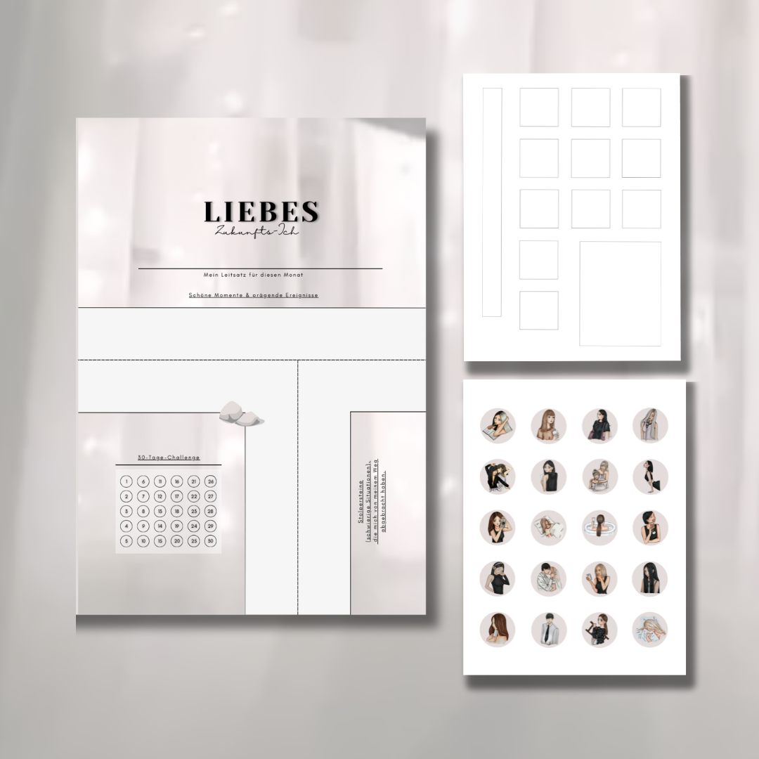Visionbook (Monatsarbeitsbuch) DIN A5 mit Stickerbögen inkl. Versand