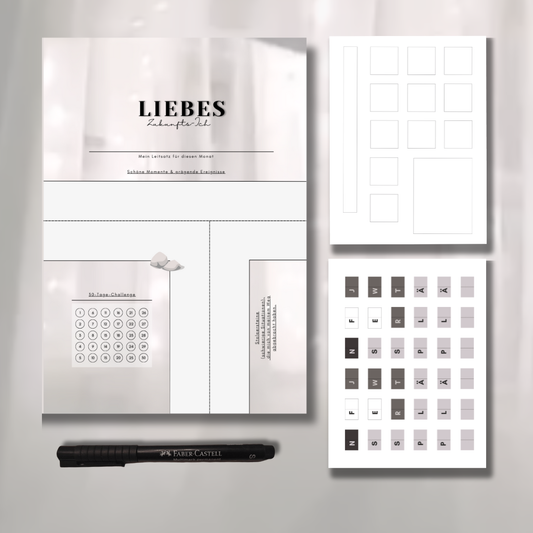 Visionbook (Monatsarbeitsbuch) DIN A5 mit Zubehör inkl. Versand