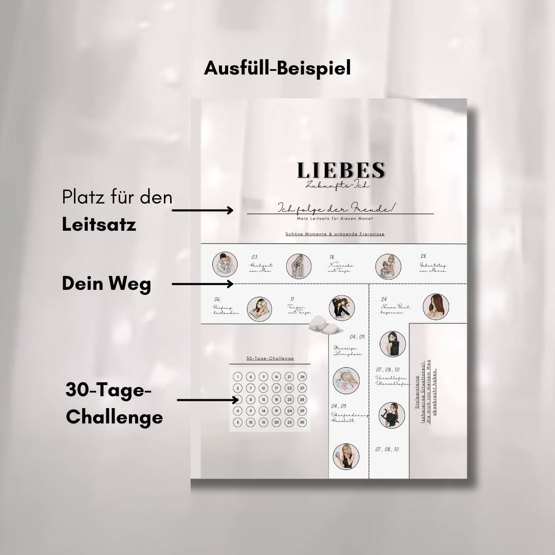 Visionbook (Monatsarbeitsbuch) DIN A5 mit Folienmarker & Stickerbögen inkl. Versand